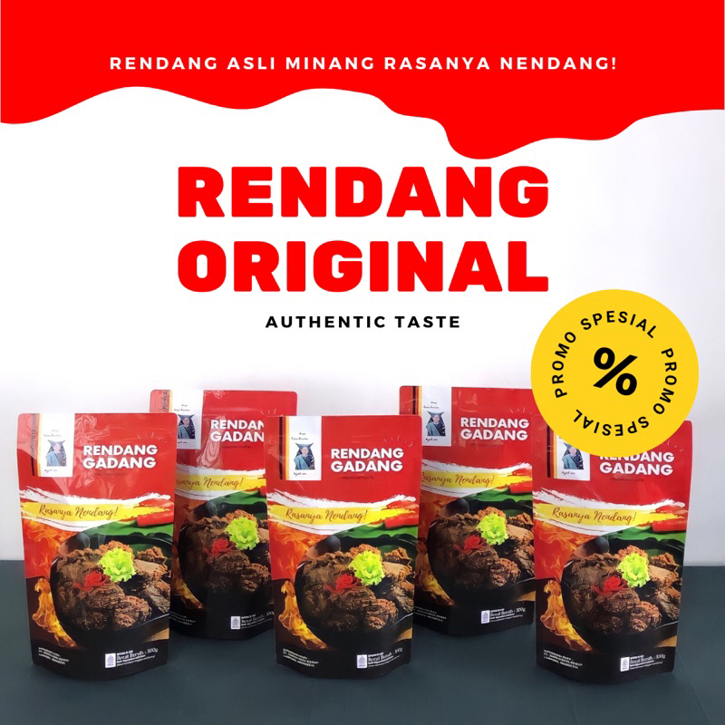 Jual Rendang Enak 300g Khas Asli Padang Minang Bumbu Hitam Daging Sapi