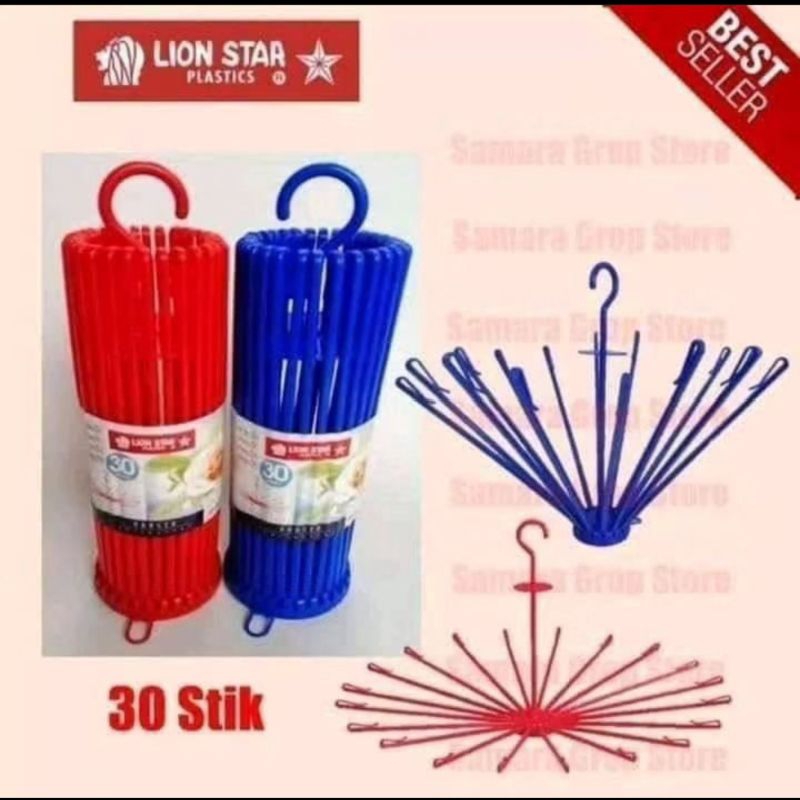 Jual Folding Hanger Lion Star Baby/Jemuran Baju Bayi 30 Stick Shopee Indonesia
