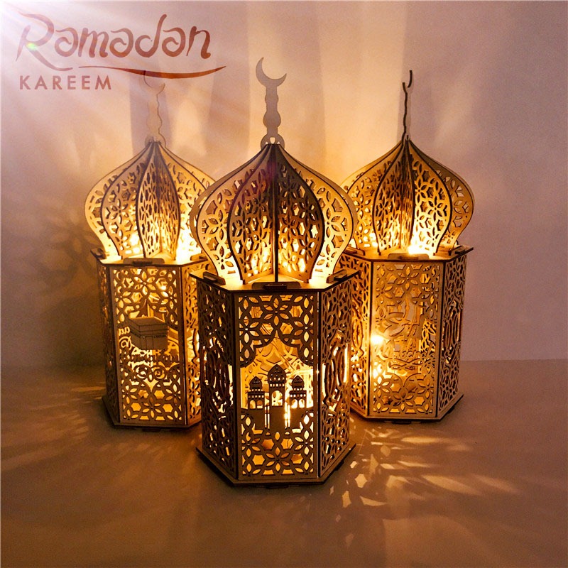 Jual LAMPU DEKORASI LED RAMADHAN ISLAMIC BAHAN KAYU HALUS / LAMPU HIAS ...