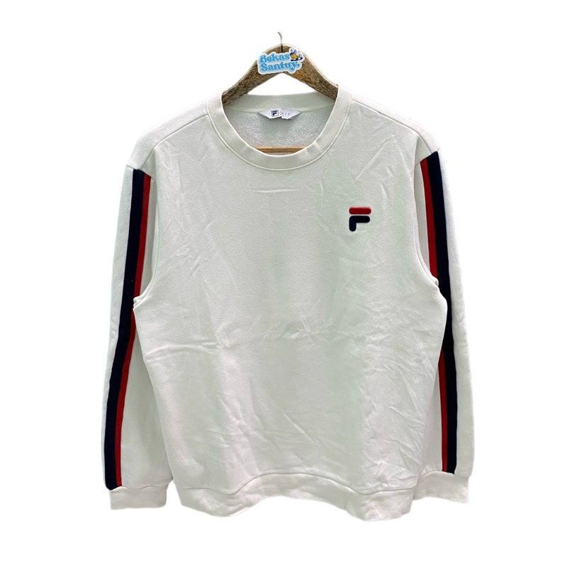 White hot sale fila crewneck