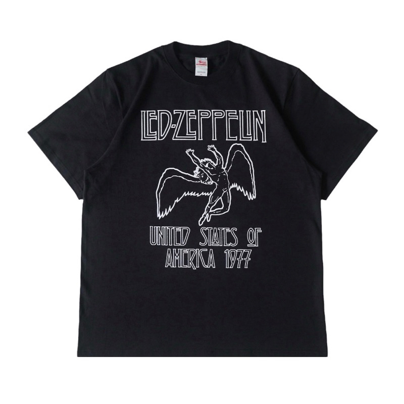 Maglietta Uomo Bravado Led Zeppelin USA 1977 – Colore Nero, 100% Cotone – Merch Ufficiale