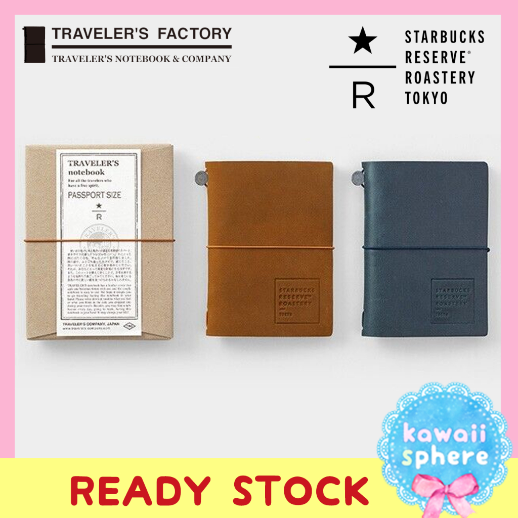Jual Traveler's Notebook Kit Starbucks Reserve Roastery Tokyo Passport Size Camel / Blue