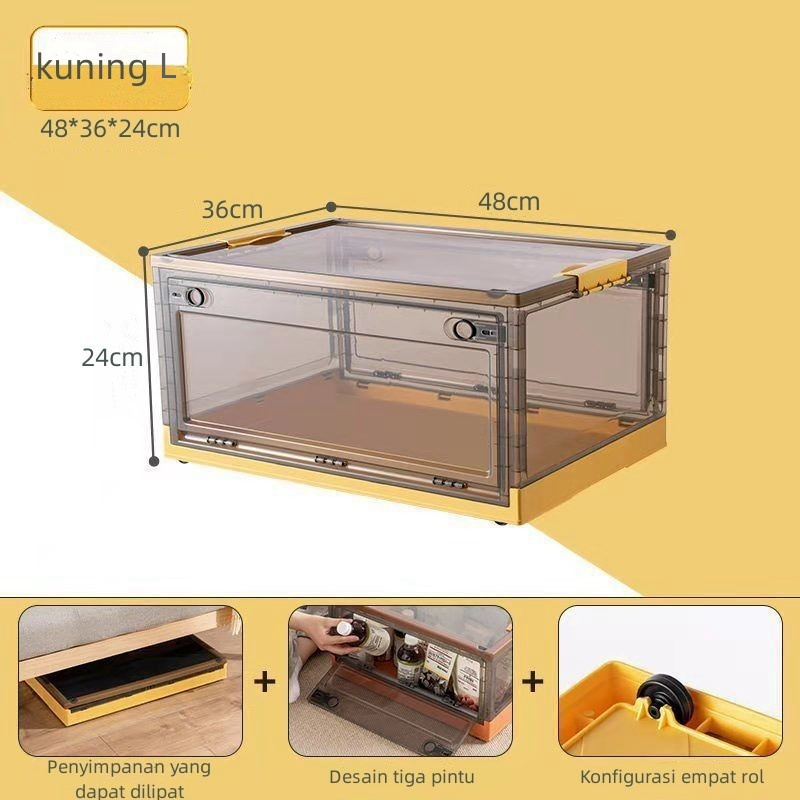Jual Plastik dapat dilipat organizer box Kotak Penyimpanan Transparan ...