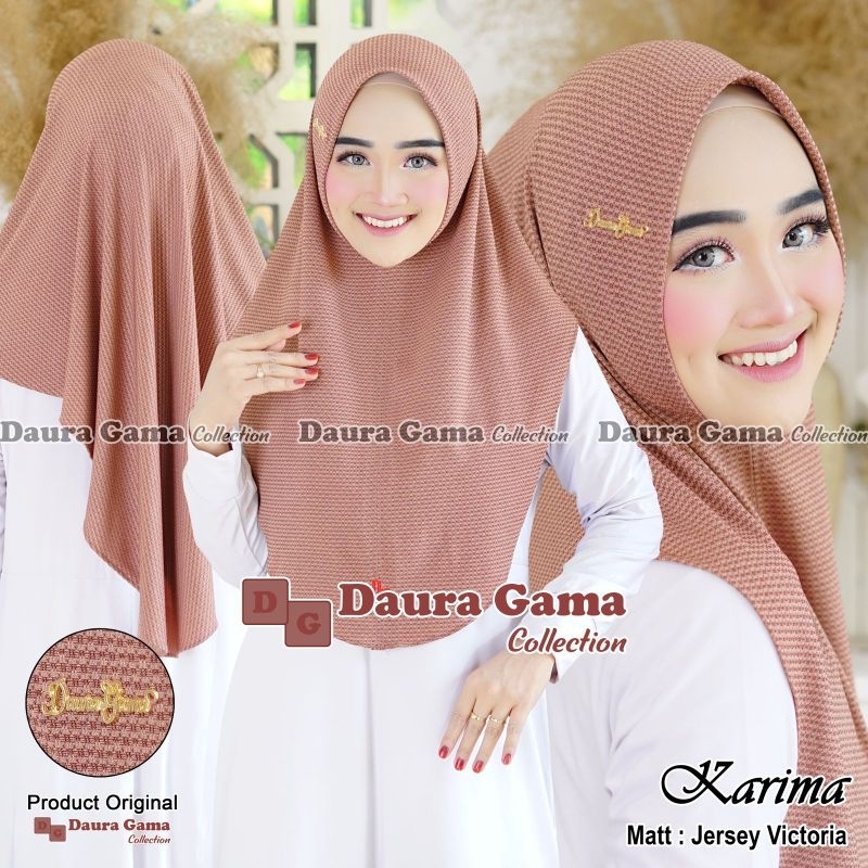 Jual Karima Hijab Instant Bergo Non Ped Jersey Victoria By Dauragama