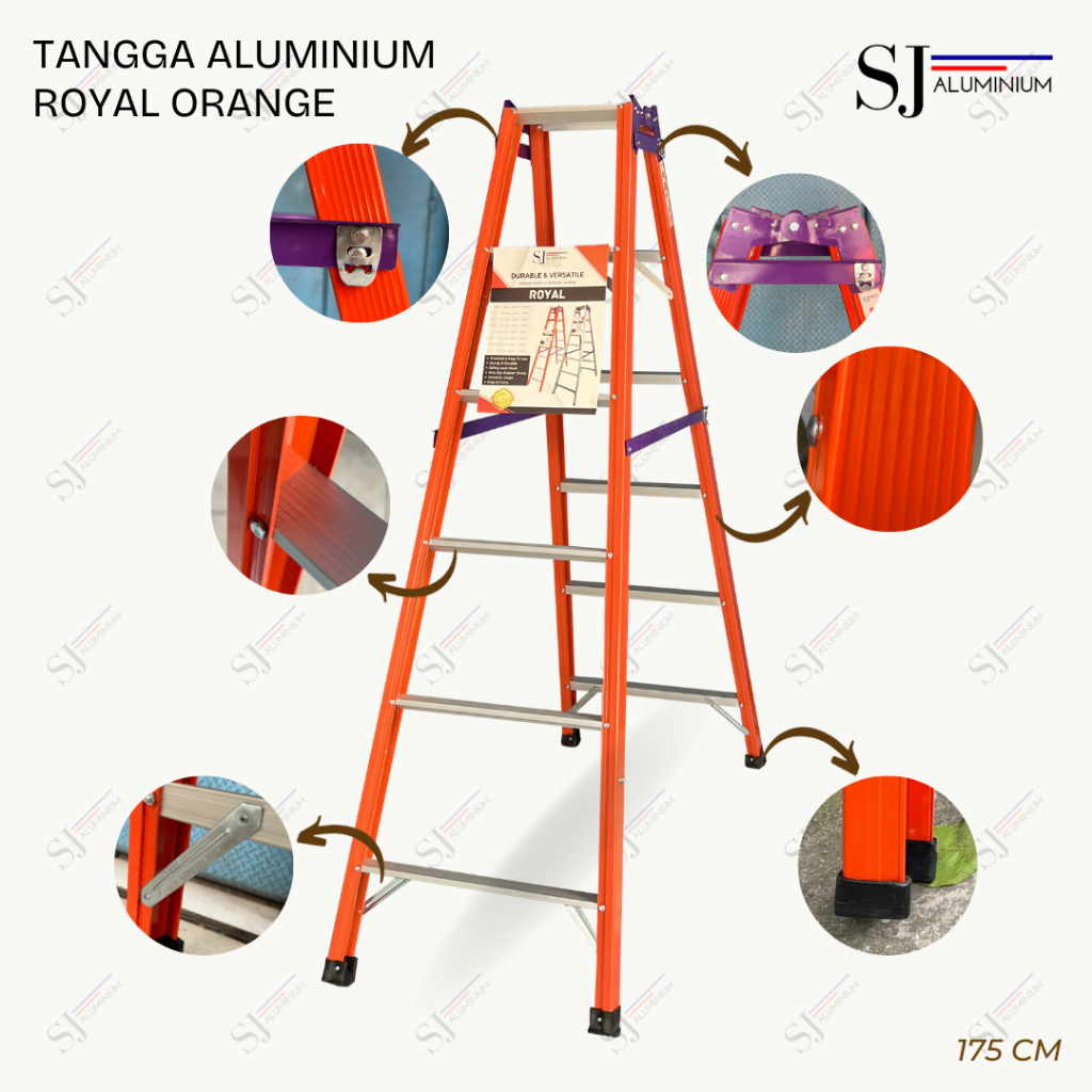 Jual ROYAL - Tangga Lipat Aluminium Ladder Multifungsi & Portable Super ...