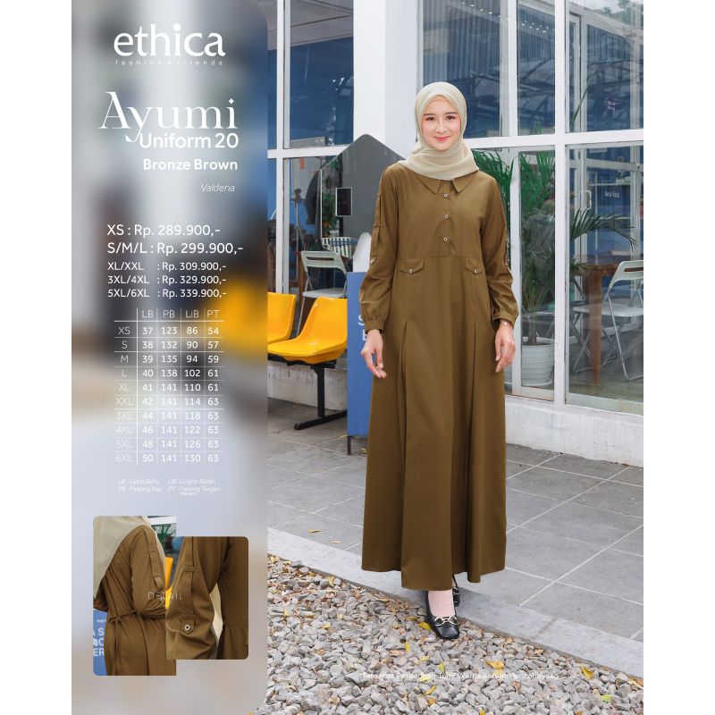 Jual Dress Baju Gamis Wanita Ethica Ayumi Uniform 07 Gamis Ethica