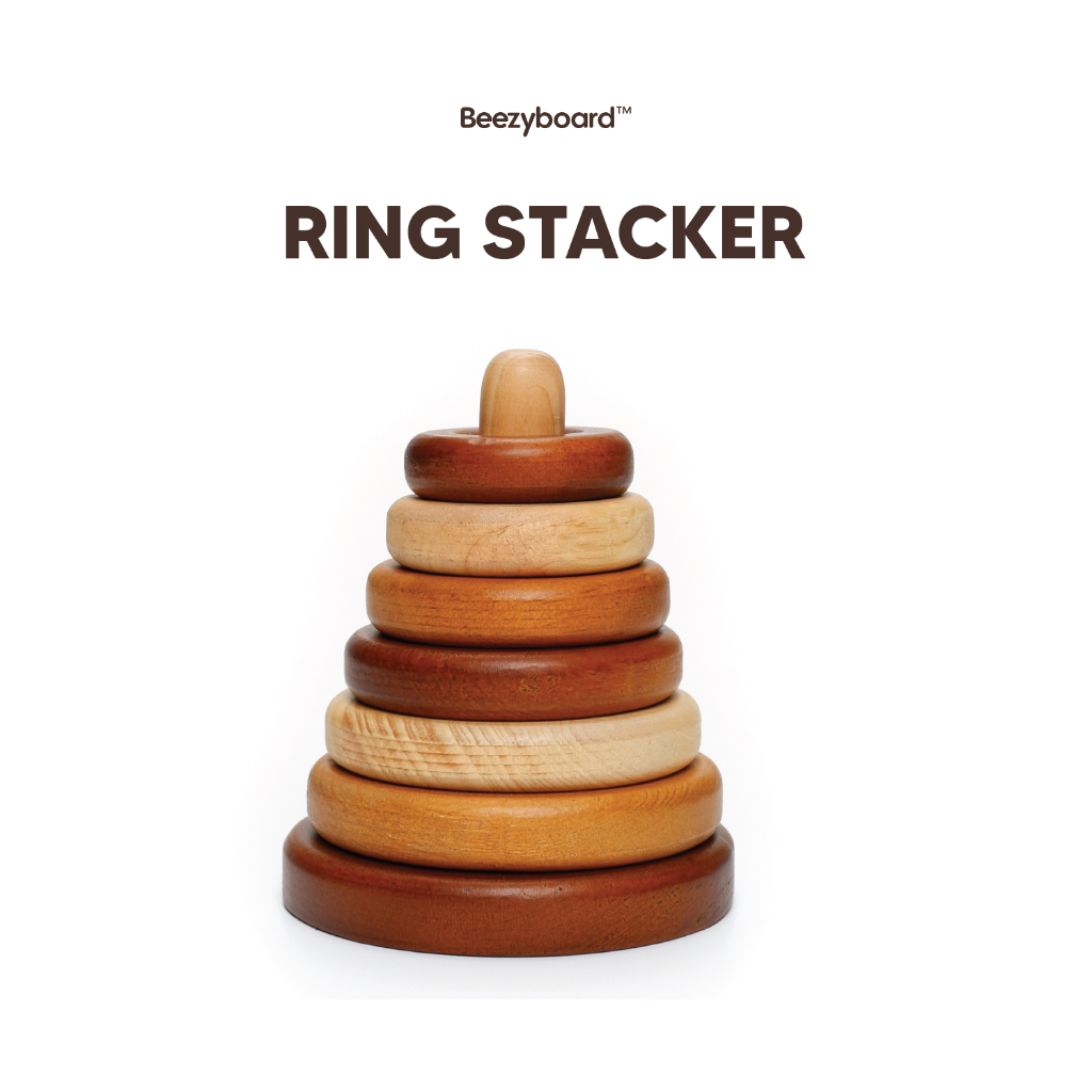 Jual Beezyboard - Ring Stacker - mainan donat kayu/mainan susun/mainan ...
