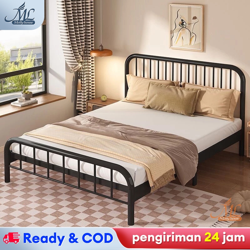 Jual Tempat Tidur Besi 180cm Berkualitas Tinggi Untuk Dua Orang Rangka