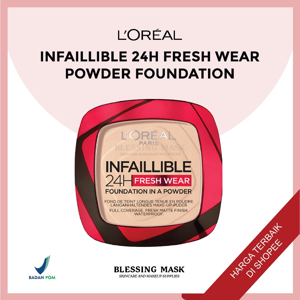 Jual L'Oréal Paris Infallible 24h Fresh Wear Powder Foundation Bedak