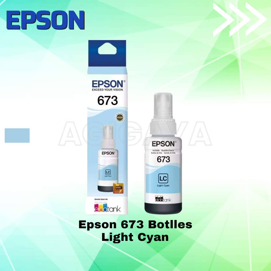Jual tinta epson 673 light cyan ink original L100 L110 L111 L120 ...