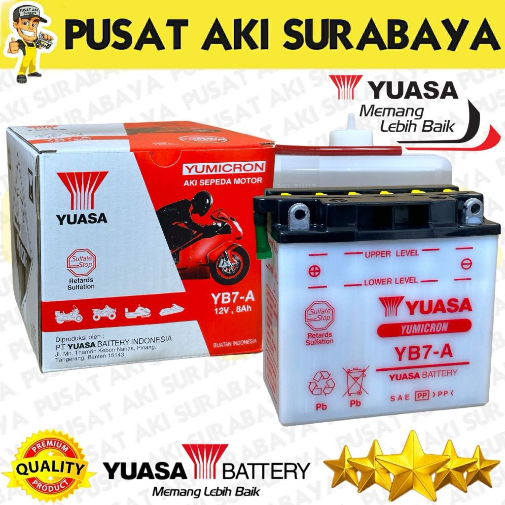 Jual Aki Bergaransi Asli Yuasa Yb A Original Accu Yb A Ah Untuk Motor Suzuki Thunder