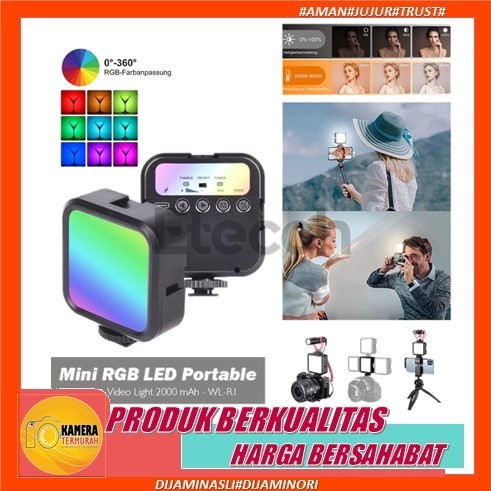 Jual inLight Mini Light LED WL70 RGB Lampu Kamera Portable Vlog Video ...