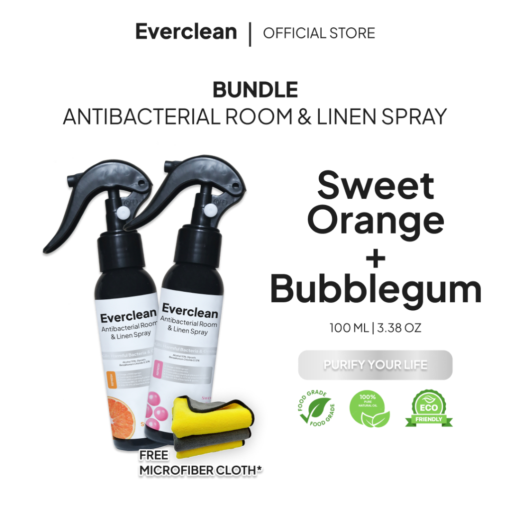 Jual [BUNDLE] Everclean Antibacterial Room & Linen Spray Sweet Orange ...