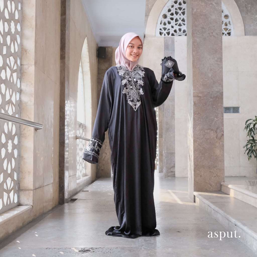 Jual ASPUT - Dhara Embroidery Mukena Abaya by Hawaria | Shopee Indonesia