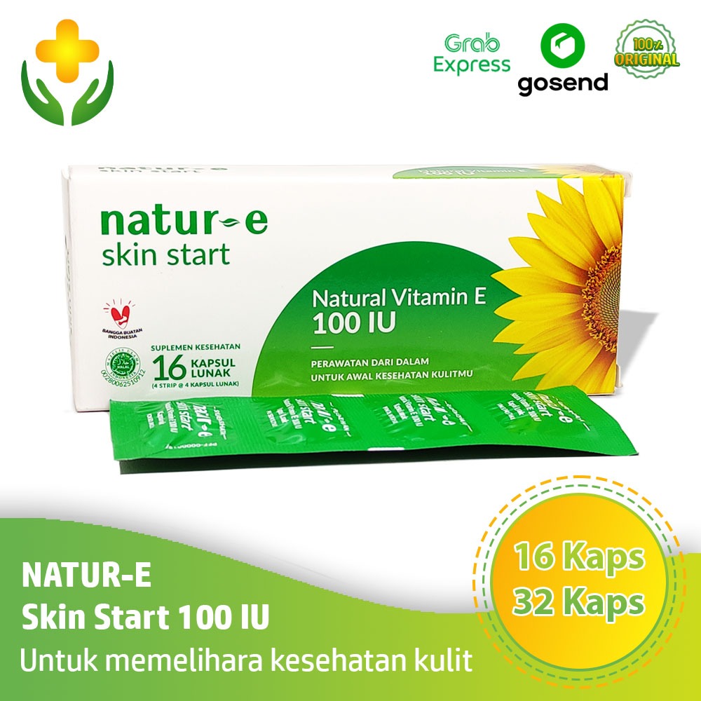 Jual NaturE Skin Start Natural Vitamin E100 IU 16 Kapsul 32 Kapsul Vitamin E 100 IU Vitamin