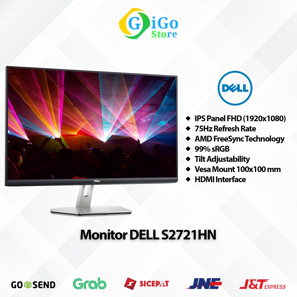 Monitor DELL S2721HN 27 Full HD IPS LED FreeSync 4 ms 16:9 Ricondizionato Usato