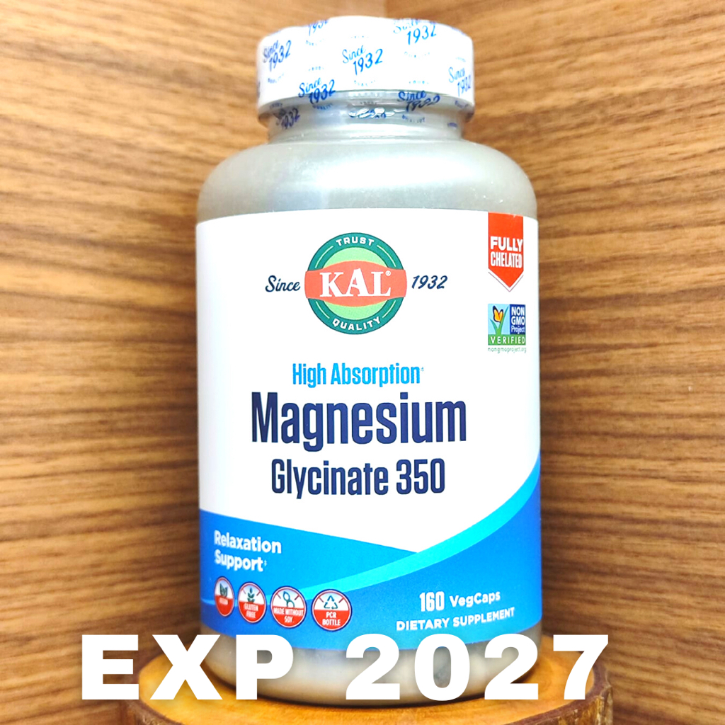 Jual KAL High Absorption Magnesium Glycinate 350, 160 Caps Relaxation ...
