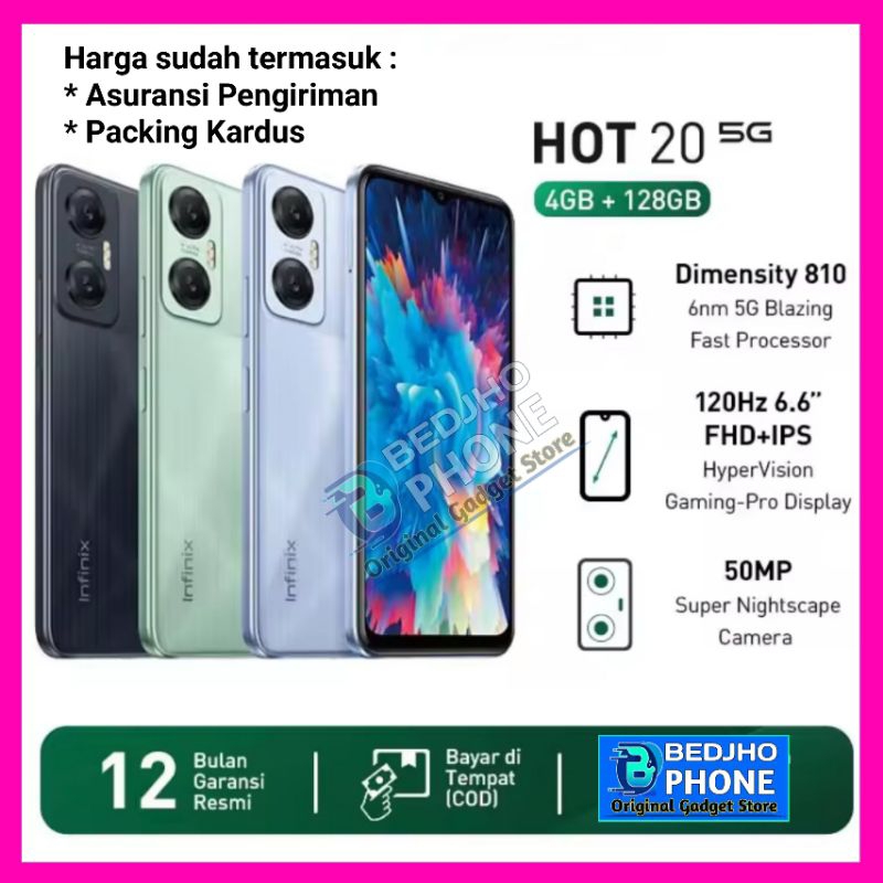 Jual INFINIX HOT 20 5G 4/128GB GARANSI RESMI | Shopee Indonesia