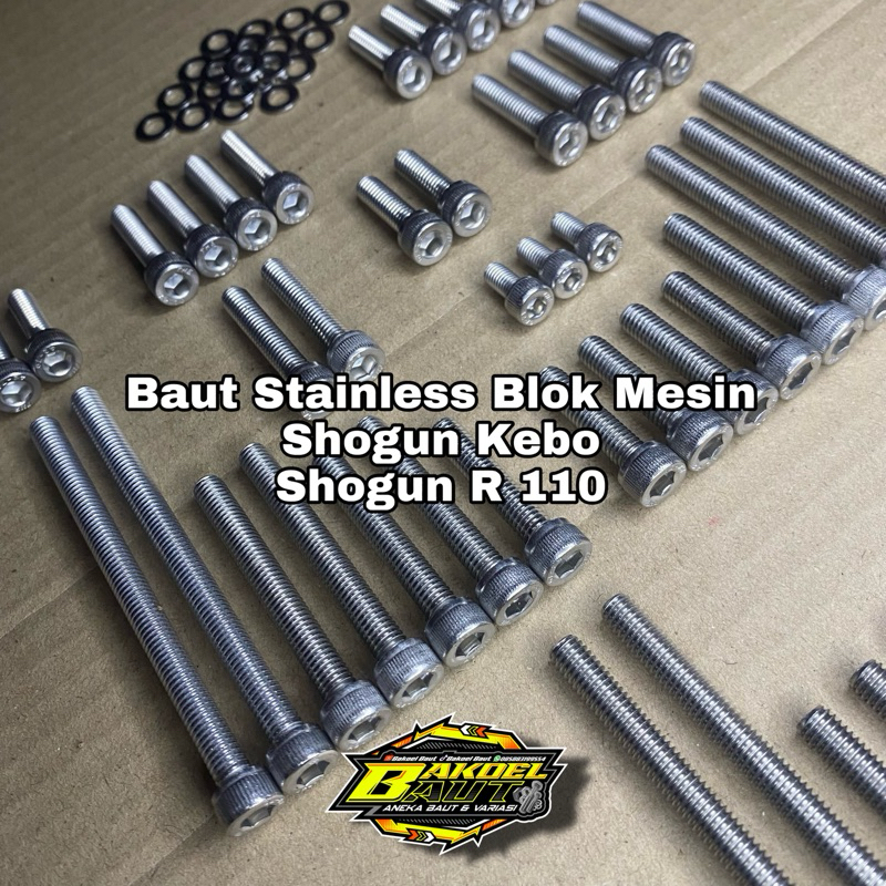 Jual Baut Stainless Blok Mesin SHOGUN R 110/ SHOGUN KEBO Baut L ...