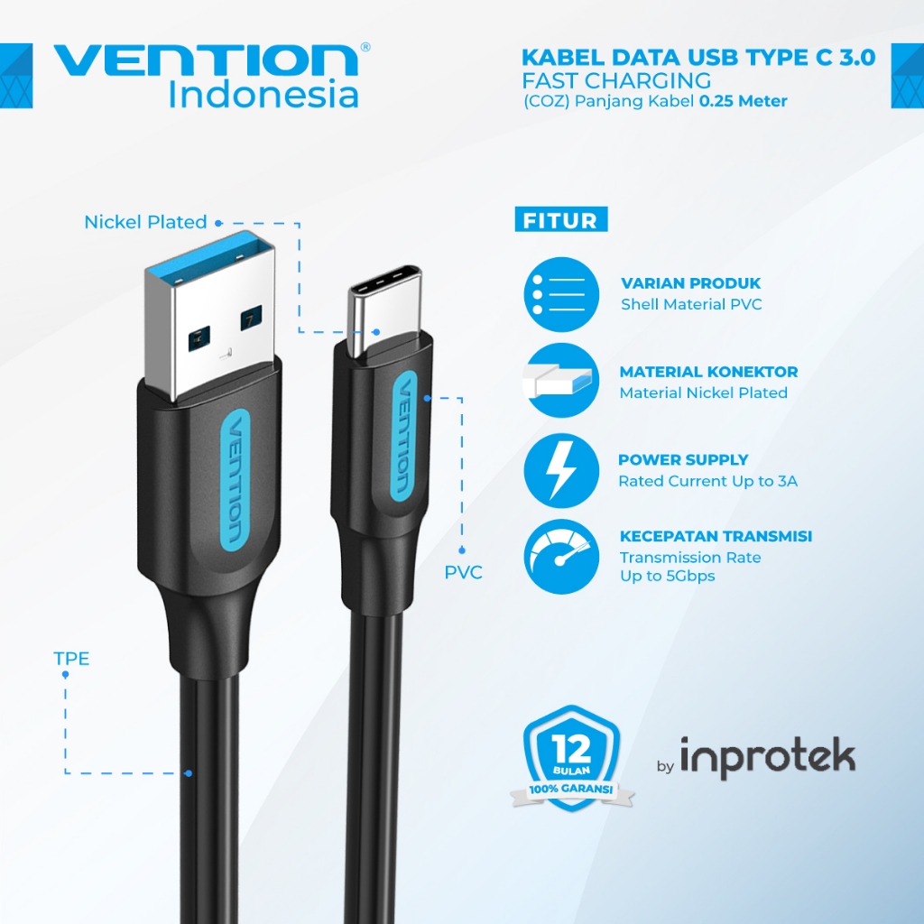 Jual Vention Kabel Data Usb Type C Fast Charging For Android