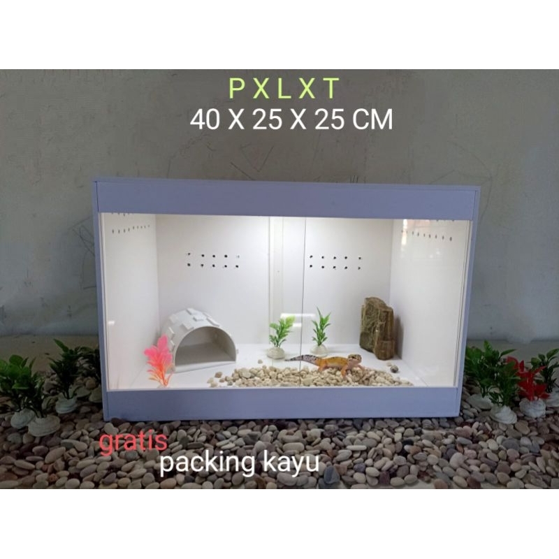 Jual kandang reptile/kandang gecko ukuran 40 x 25 x 25 cm | Shopee ...