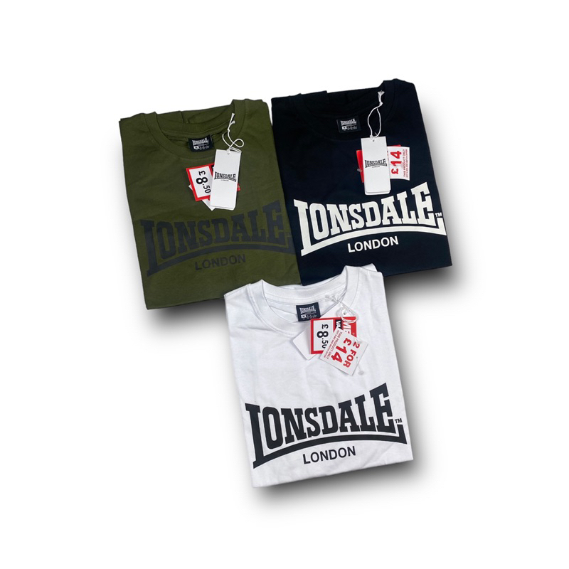 Pacco Da 2 T-shirt Uomo Lonsdale: Maglietta In Cotone Con Logo, Girocollo E Manica Corta - Comoda E Traspirante Per Tutto L'Anno