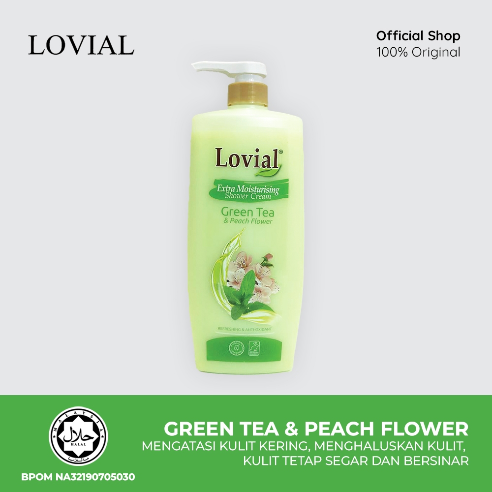 Jual Lovial Shower Cream Green Tea & Peach Flower ( Sabun Mandi Cair
