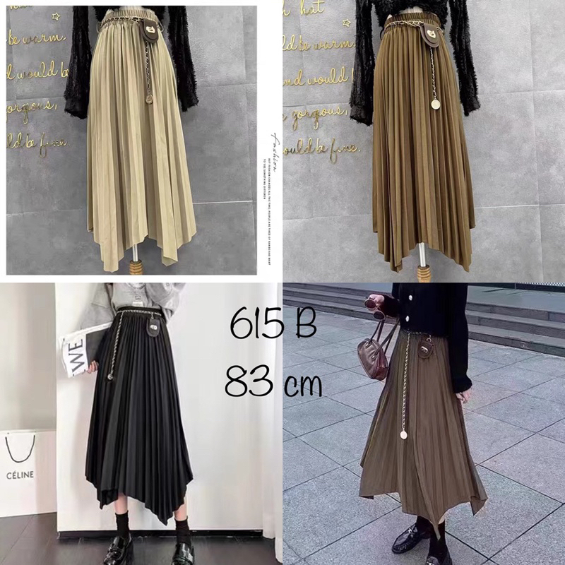 Jual Rok Plisket 7/9, Import, Premium, Panjang 83 Cm | Shopee Indonesia