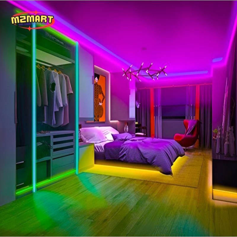 Jual Lampu LED Strip Gaming Kamar Tidur Aesthetic Lamp Lighting Hias ...