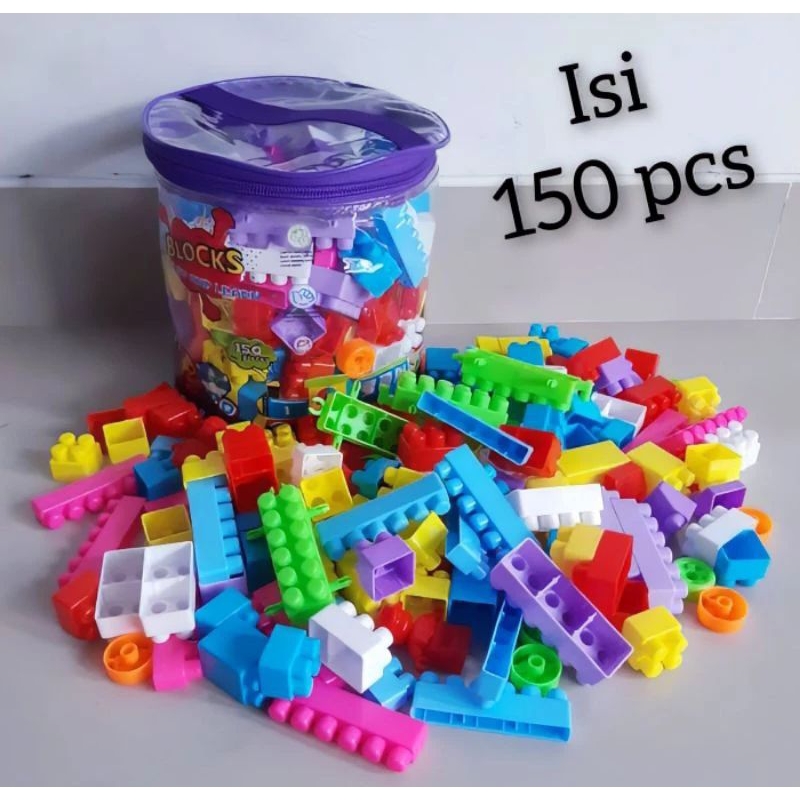 Jual Mainan Lego Block Isi 150 Pcs Balok Susun Puzzle Edukasi Brick