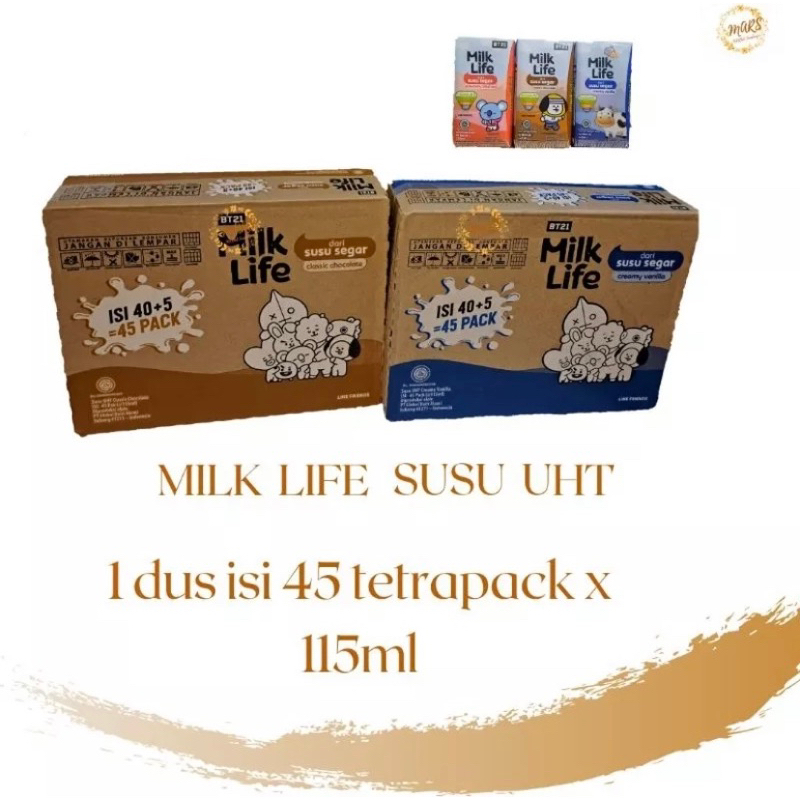 Jual Susu UHT Milk Life 115 Ml 1 Dus Isi 45 Kotak Shopee Indonesia