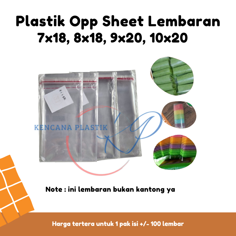 Jual Plastik Opp One Sheet Lembaran Kue Lapis Dadar Gulung Risoles 7x18 8x18 9x20 10x20 Shopee 4172