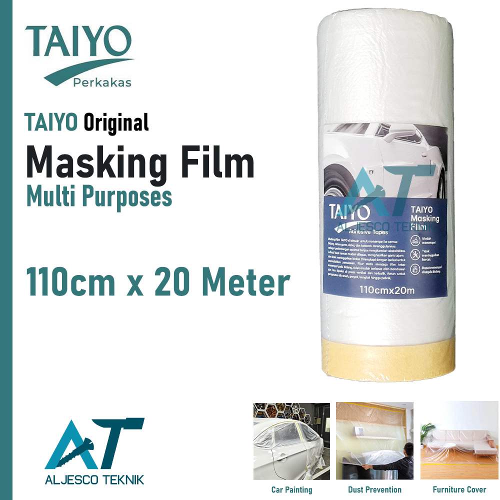 Jual TAIYO MASKING FILM 110CM X 20M – COVERING FILM TAPE | Shopee