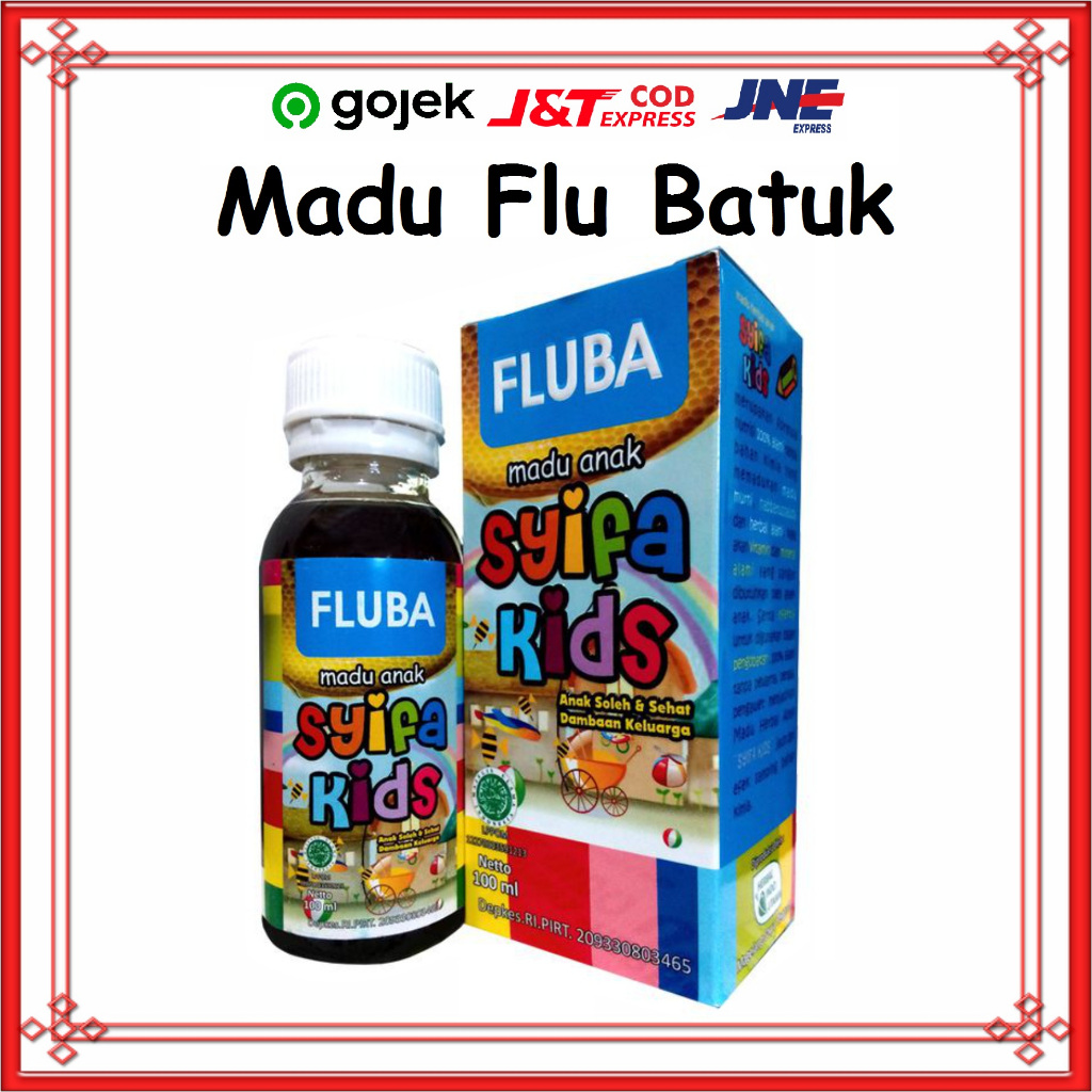 Jual MADU Herbal Anak SYIFA KIDS FLUBA berkhasiat Meredakan Flu