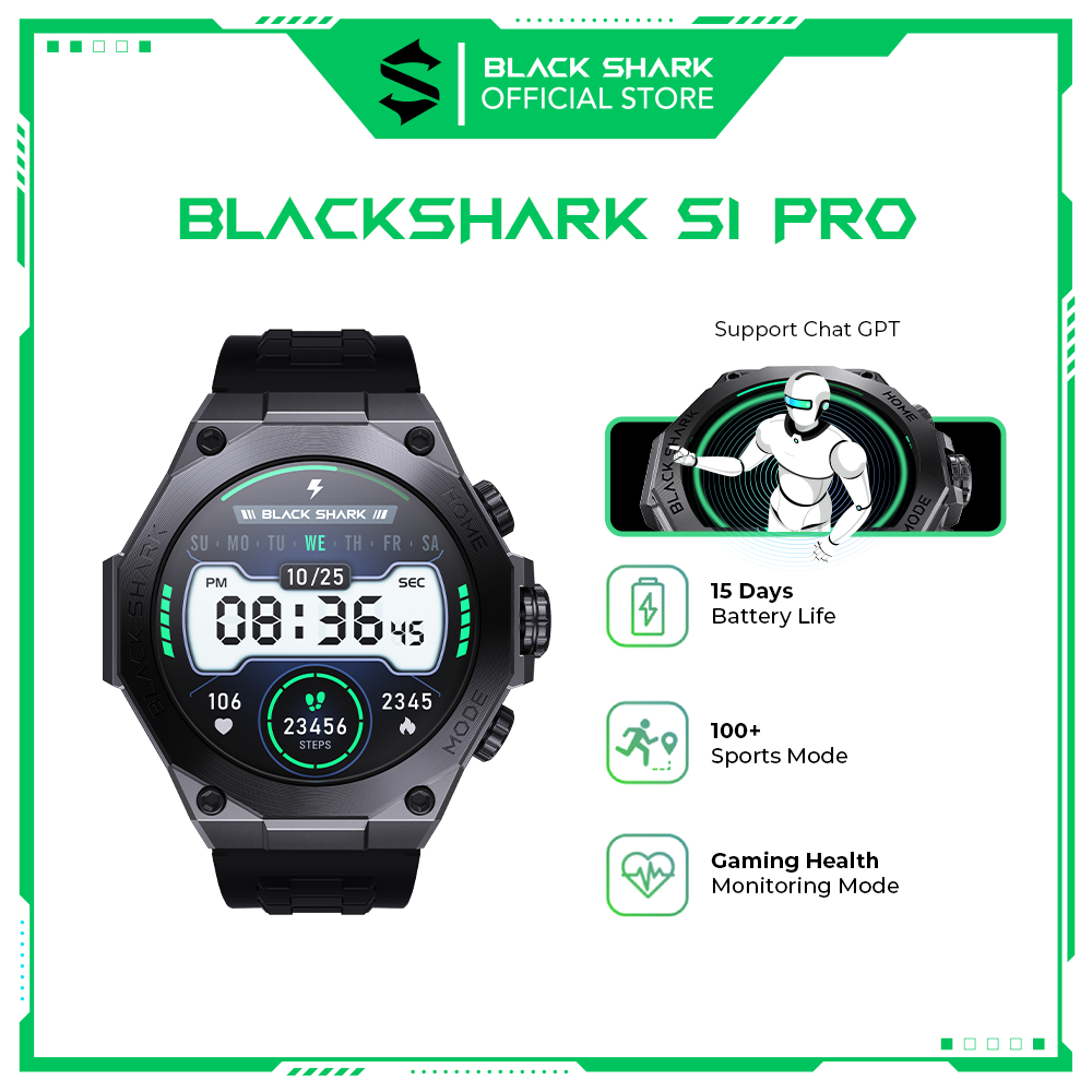 Jual Black Shark Smartwatch S1 Pro | 15 Days Baterry Life | ENC Clear