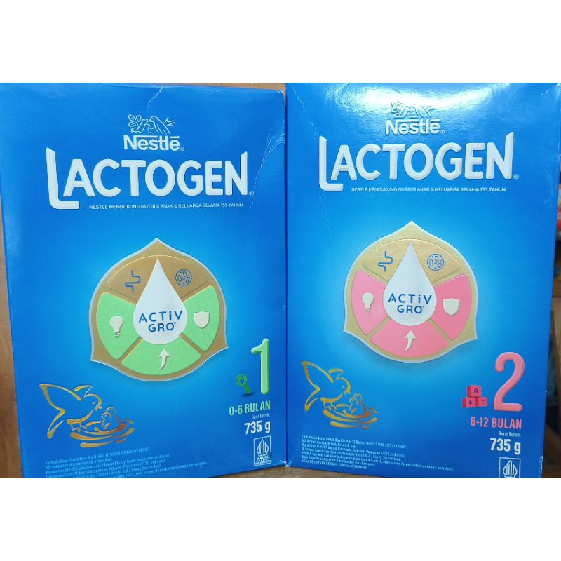 Jual LACTOGEN 1 & LACTOGEN 2 750 g | Shopee Indonesia