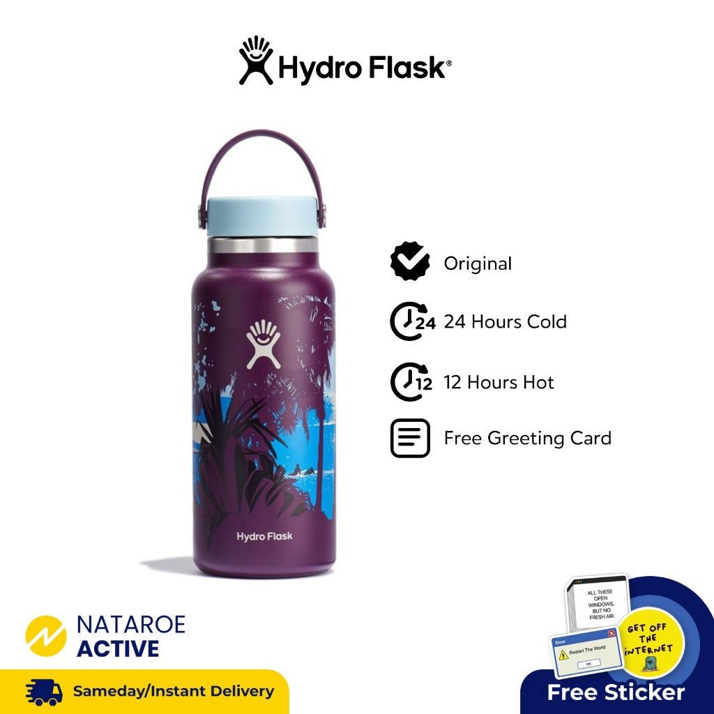 Jual Hydro Flask Tumbler 32oz Wide Mouth Flex Cap Eggplant Shopee Indonesia