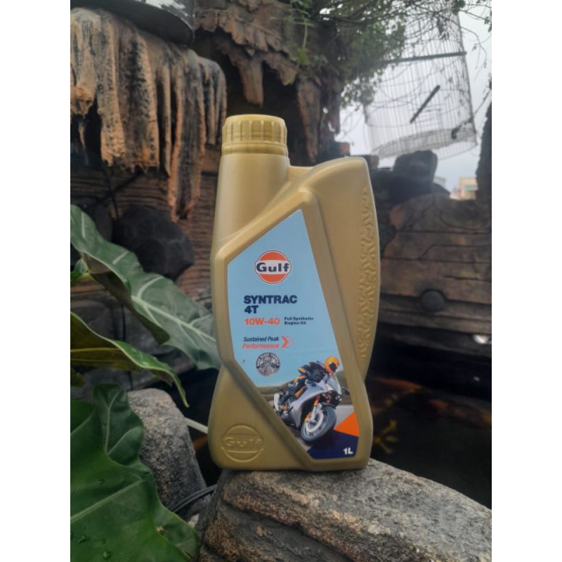 Jual Gulf Syntrac 4T 10W-40 API SN JASO MA2 1Liter | Shopee Indonesia