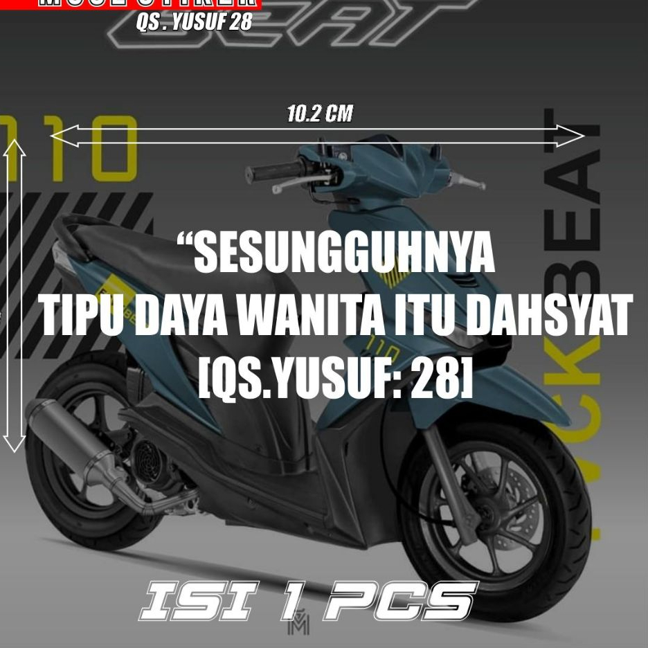 Jual Stiker Variasi Motor Keren Qs Yusuf 58 Sticker Cutting Keren Tipu