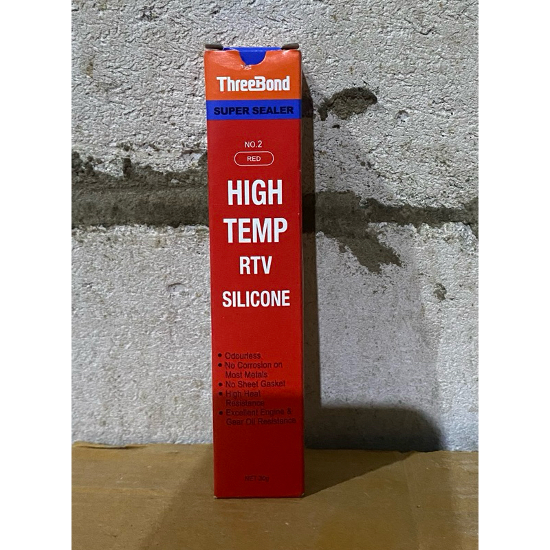 Jual Lem Three bond HIGH TEMP RTV SILICONE RED MERAH ISI 30 gr harga ...