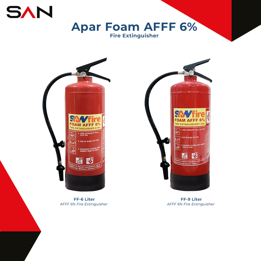 Jual APAR FOAM AFFF6% ALAT PEMADAM API RINGAN EXTINGUISHER SANFire 6-9 ...