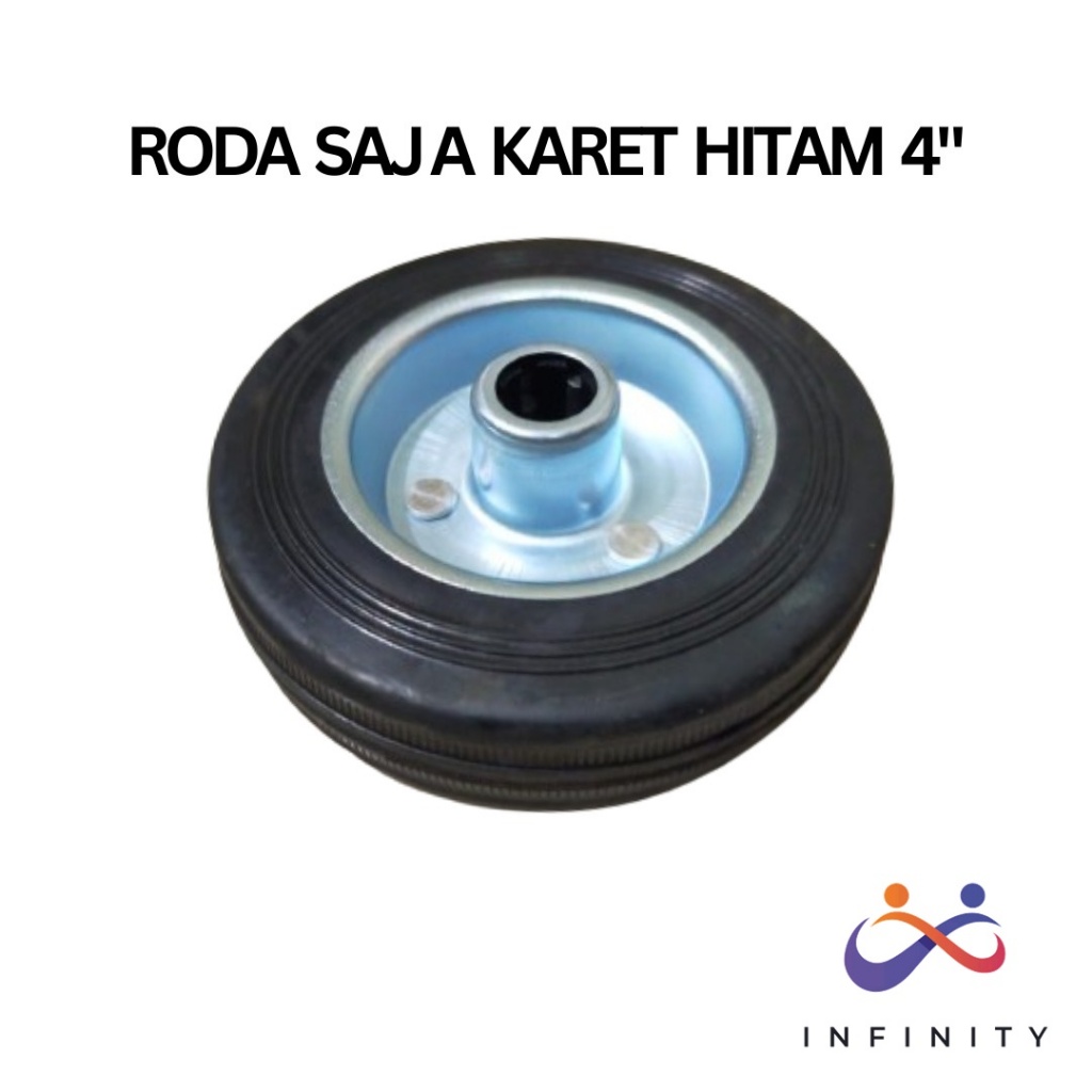 Jual Roda Karet Hitam 4