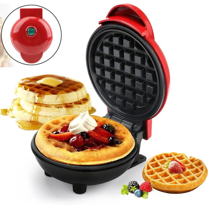 Waffle Mini 350watt Mesin Pembuat Cetakan Pancake Anti Lengket Elektrik Maker