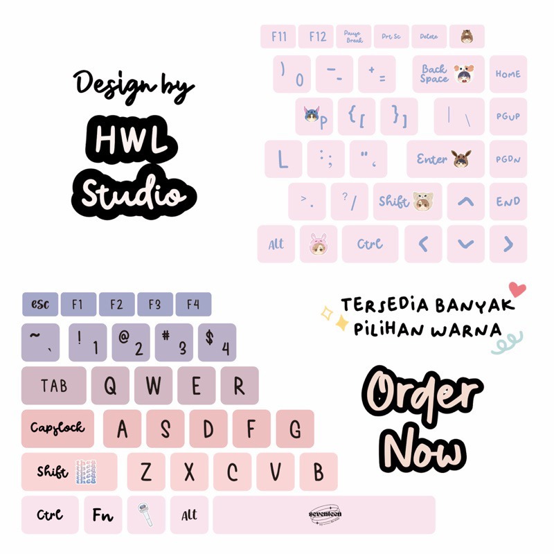 Jual HWL STUDIO - Sticker Keyboard Seventeen - Sticker keyboard laptop ...