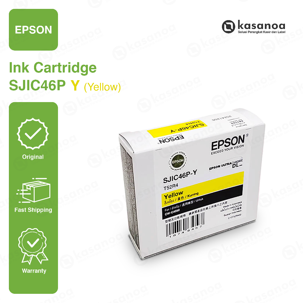 Jual Tinta Printer Epson Yellow SJIC46 (Y) Ink Cartridge Refill Cair ...