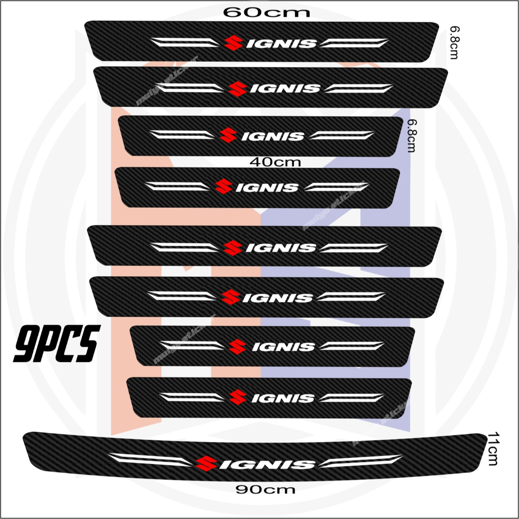 Jual Sticker sill plate karbon 3d mobil ignis sticker karbon 3d terbaru ...