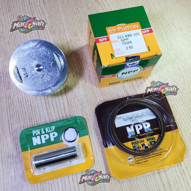 Jual Piston Tiger NPP set ring Piston Kit NPP TIGER STD 25 50 75 100 150 200 250 275 300 pin 15
