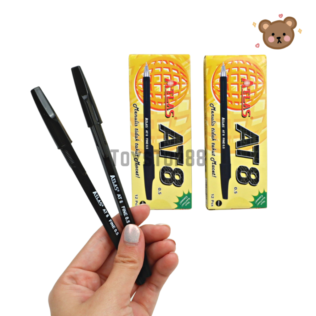 Jual Pulpen Atlas AT8 - Ballpoint Bolpen Pen Pena Semi Gel Hitam [PER ...