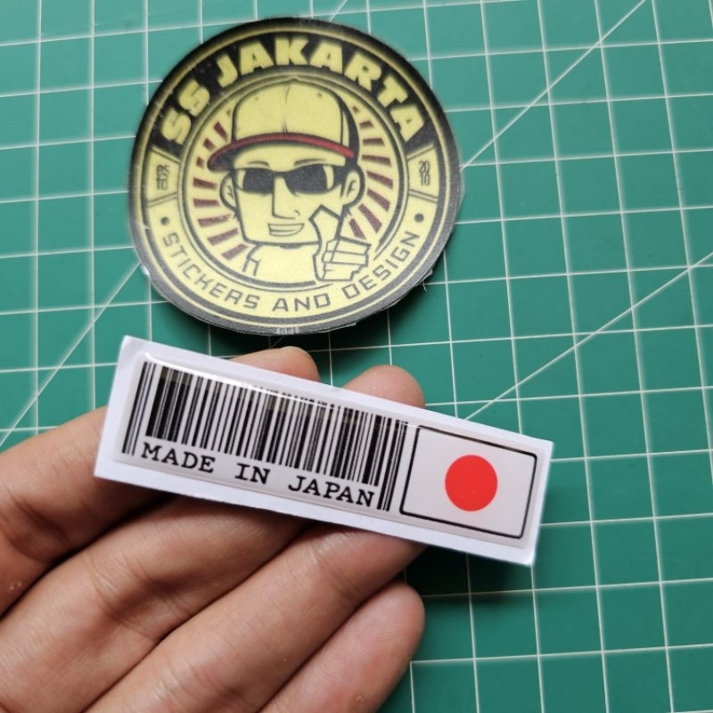 Jual STIKER STICKER EMBLEM MADE IN JAPAN BARCODE TIMBUL | Shopee Indonesia