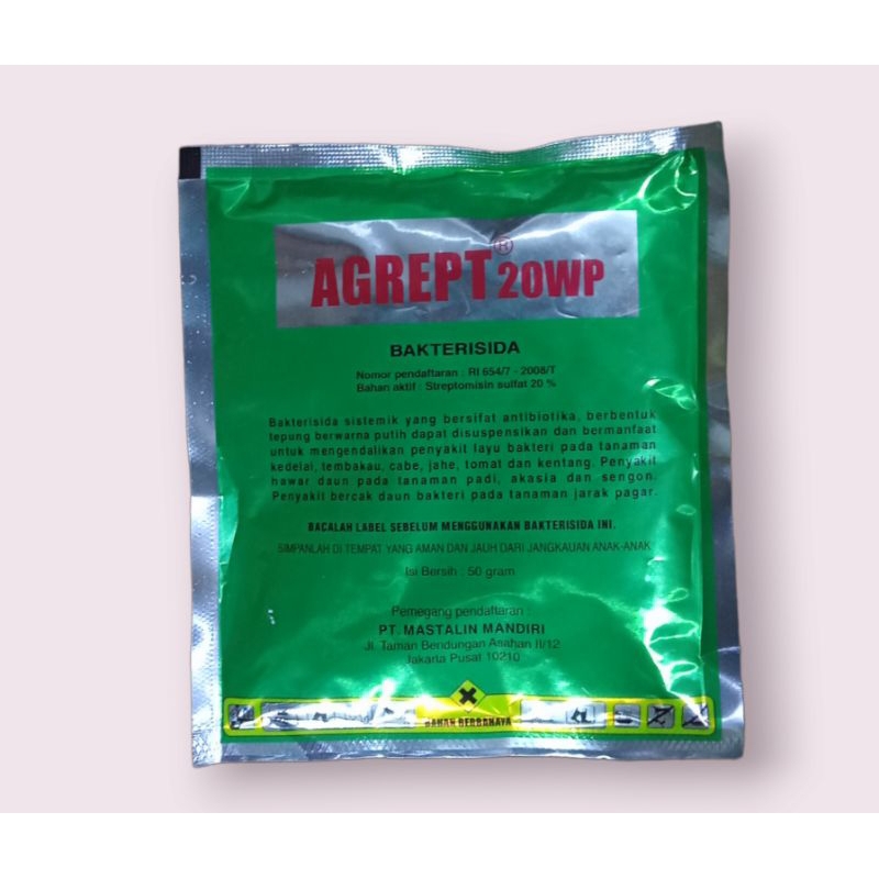 Jual AGREPT 50 gr BAKTERISIDA STREPTOMISIN SULFAT 20 WP ( Original ...
